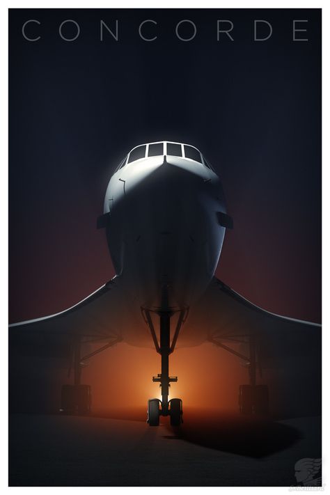 ArtStation - Concorde Redux 26 - Dark Side, Stephane BEILLIARD Concorde Wallpaper, Vintage Airline Posters, Control Tower, Commercial Plane, Aviation Posters, Airplane Wallpaper, Passenger Aircraft, Airplane Art, Vintage Aviation