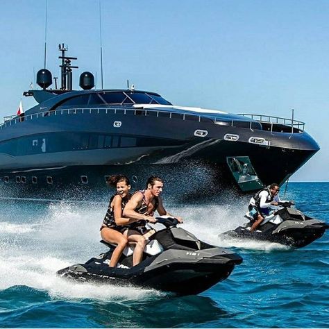 M/Y Ability total black Baglietto Racing some jetski's 💣💣 in Monaco Follow @boatstersblack for more! 📷 unknown #boatsters #yacht #jetski Wealthy Lifestyle Luxury, Millionaire Lifestyle Luxury, Jet Skis, Wealthy Lifestyle, Luxury Lifestyle Women, Rich Girl Lifestyle, Yacht Life, Rich Lifestyle, Luxury Lifestyle Dreams