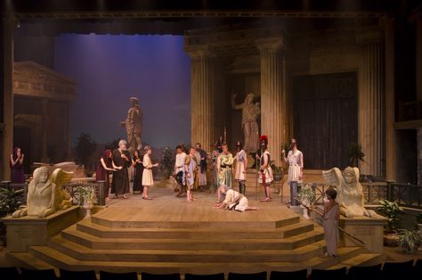 Set for Oedipus Rex Street Car Named Desire, Oedipus The King, Carrie The Musical, Set Theatre, Greek Plays, Shrek The Musical, Theatre Backdrops, Theatre Inspiration, Greek Columns