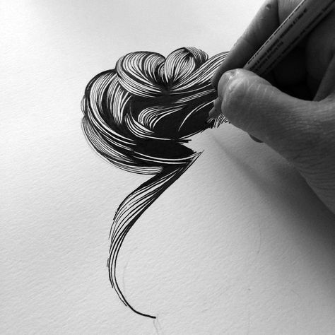 "Postiche" on Behance By Amandine Comte - www.lartcommeunique.fr Dotted Drawings, Fineliner Art, Daily Doodle, Zen Doodle Art, Art Therapy Activities, Beautiful Flowers Garden, Sketch Inspiration, Zen Doodle, Flowers Garden