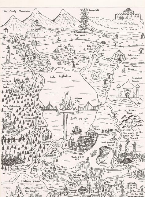 Fantasy Kingdom Map Drawing, Imaginary Maps World, Fairy Map Drawing, Fairy Map, Rice Map, Kingdom Drawing, Fantasy Map Drawing Ideas, Kingdom Map, Cartography Map