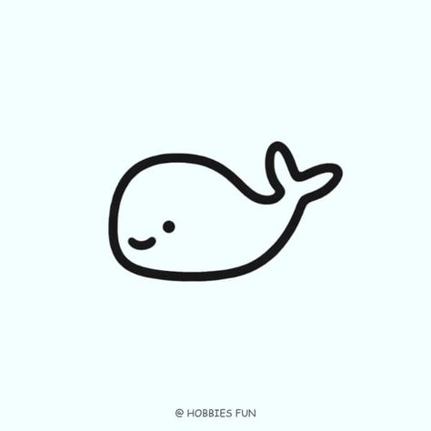 Simple Whale Drawing Draw A Whale Easy, Simple Whale Drawing, Whale Drawing Simple, Drawing Ideas Ocean, Cute Whale Drawing, Small Drawing Ideas, Whale Clipart, Sea Things, Whale Drawing