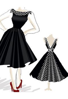 Rockabilly Dress Rockabilly Dress Pattern, Rockabilly Dresses, Rockabilly Wedding, Dress And Shoes, Vintage 1950s Dresses, Retro Mode, Rockabilly Dress, Bridesmaids Dress, Rockabilly Fashion