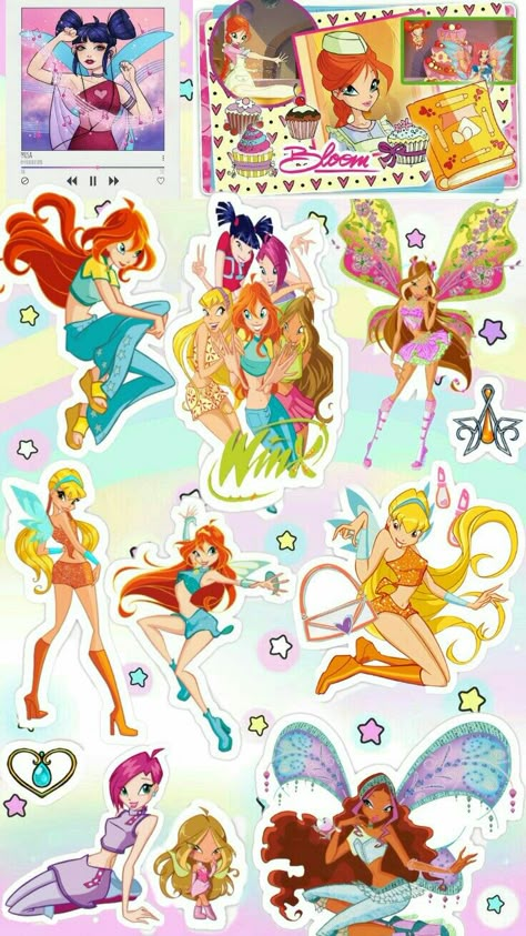 💖💖 Winx Club Stickers Printable, Kindle Stickers, Las Winx, Journal Diy, Bullet Journal Diy, Childhood Toys, Journal Stickers, Winx Club, Printable Stickers