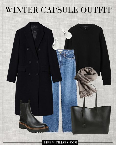 Winter Capsule Wardrobe 2024 - LIFE WITH JAZZ Winter Looks 2024, Winter Capsule Wardrobe 2024, Winter Capsule Wardrobe 2023, Smart Casual Winter Outfits, Minimal Winter Outfit, Normcore Style, Smart Casual Winter, Life With Jazz, Capsule Wardrobe 2023