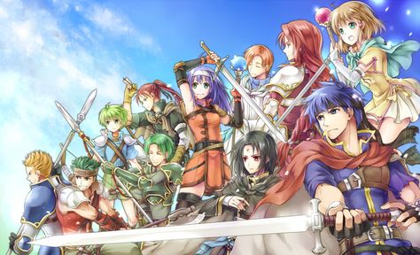 Fire Emblem: Path of Radiance - Greil Mercenaries: Gatrie, Boyd, Rolf, Shinon, Oscar, Mia, Rhys, Soren, Titania, Ike, and Mist Greil Mercenaries, Fire Emblem Path Of Radiance, Path Of Radiance, New Fire Emblem, Fire Emblem Radiant Dawn, Action Art, Fire Emblem Games, Fire Emblem Characters, Nintendo Characters