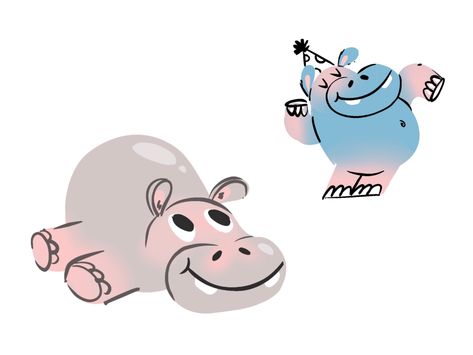 Hippo sketches by MishaX on Dribbble Hippo Illustration Character Design, Hippo Character Design, Hippo Sketch, Animals Graphic Design, Hippo Character, Hippo Illustration, Creatures Illustration, Hippo Drawing, Animal Illustration Kids