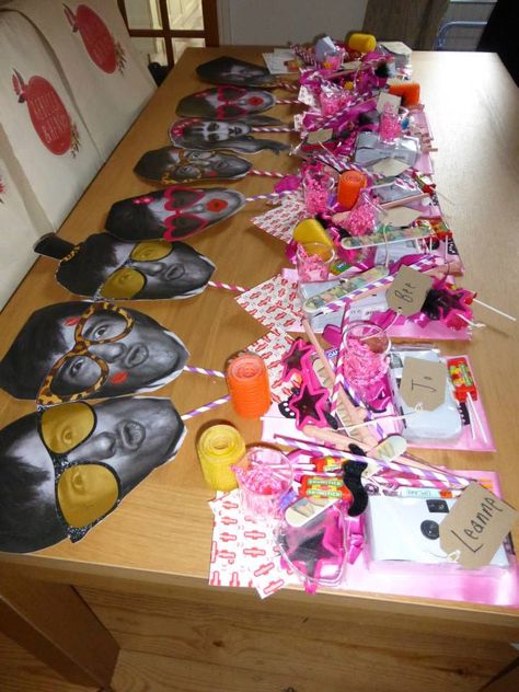 Hen party goodie bags!   -Funny masks of the groom  -Disposable cameras -Sunglasses -Party feet -hair rollers  -sweets  -Willy Straws (of course)  -Necklace shot glasses -Sashes Party Goodie Bags, Hens Party Themes, Hen Night Ideas, Hen Party Favours, Hen Party Bags, Hen Party Games, Hen Weekend, Bridesmaid Duties, Party Sunglasses