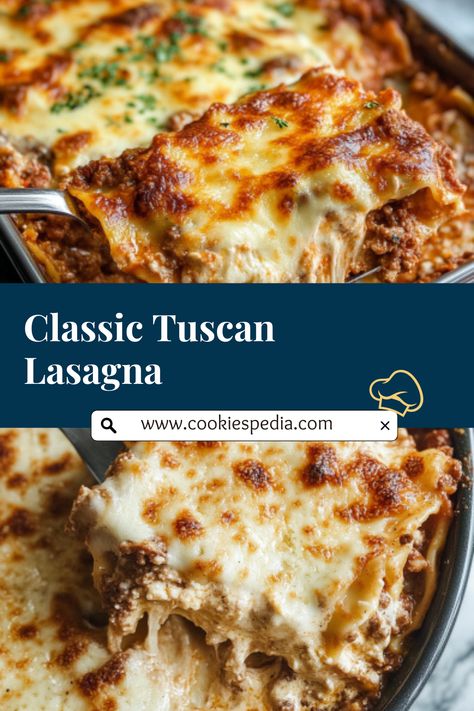 BREAKFAST - CookiesPedia Tuscan Lasagna, Lasagne Recipes, Crispy Onions, Quick Lunches, Crowd Pleaser, Family Dinner, Easy Recipe, Lasagna, Comfort Food