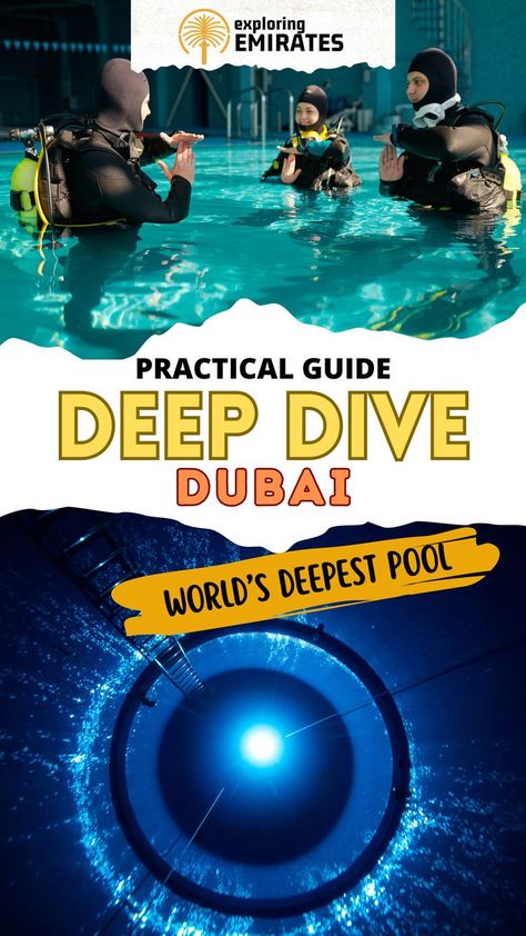 Deep Dive Dubai: The World’s Deepest Pool Deep Dive Dubai, Deepest Pool, Deep Pool, Dubai World, The Deep, To The World, Diving, Dubai, Budgeting