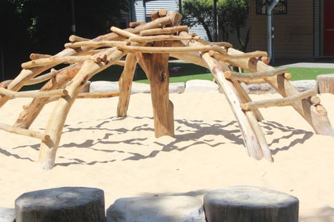 Large Climber Climbing Dome, Natural Play Spaces, Wooden Playground, Kids Backyard Playground, Outdoor Play Spaces, Outdoor Environment, Children's Garden, Natural Playground, Playground Design