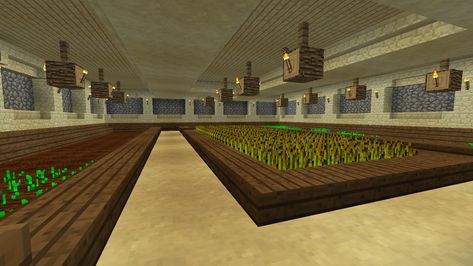 Minecraft Underground Farm Ideas, Underground Farm Minecraft, Minecraft House Decor, Minecraft Storage, Minecraft Underground, Cottage Minecraft, Minecraft Wall, Blossom House, Minecraft Banner Designs