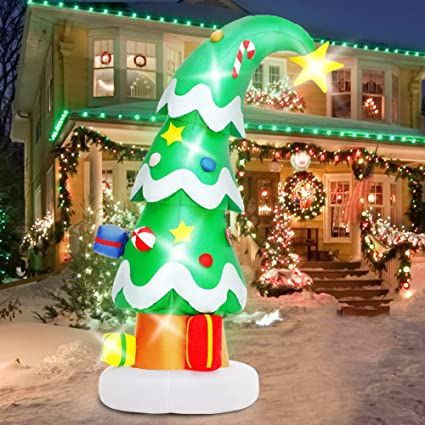 Amazon.com: 6 FT Christmas Outdoor Inflatable Decorations, Blow Up Christmas Tree with LED Light for Xmas Holiday Party Garden, Lawn Decor : Patio, Lawn & Garden Inflatable Christmas Tree, Christmas Cartoon Characters, 6ft Christmas Tree, Led Christmas Tree Lights, Christmas Props, Outdoor Inflatables, Inflatable Decorations, Party Garden, Christmas Atmosphere