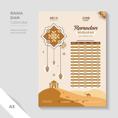 Ramadan Calendar, Time Schedule, Ramadan Day, Sharing Economy, Schedule Template, Islamic Pattern, Creative Video, Iftar, Calendar Template