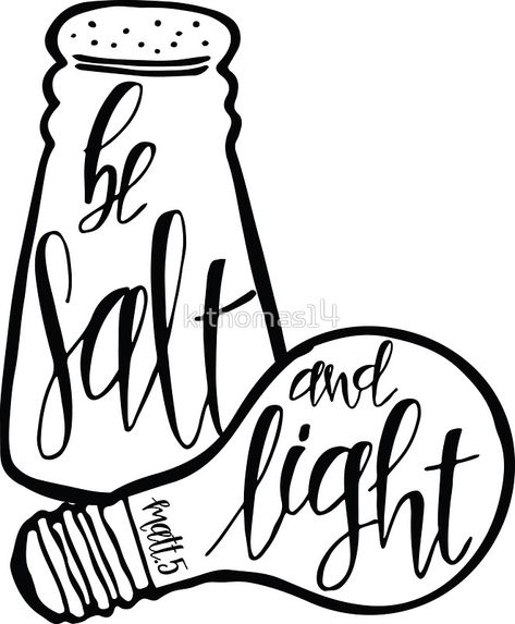 Be Salt And Light, Illustrated Bible, Sharpie Doodles, Bible Journaling Ideas Drawings, Inspire Bible Journaling, Salt And Light, Bible Coloring Pages, Christian Stickers, Ayat Alkitab