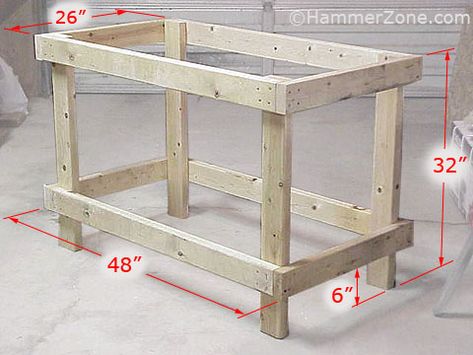 21 Things You Can Build with 2X4's - The Saw Guy 2x4 Wood Projects, Diy Bank, Building A Workbench, Workbench Plans Diy, Woodworking Cabinets, Diy Workbench, Garage Work Bench, Workbench Plans, Diy Garage Storage