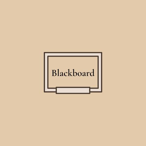 Blackboard App Icon, Blackboard Aesthetic, Blackboard App, Neutral App Icons, Ios14 Icons, Fairy Theme, Journal Books, Simple Designs To Draw, Beige Aesthetic