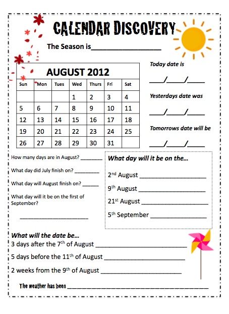 1st Grade Calendar, Calendar Questions, Teaching Calendar, Kindergarten Calendar, Calendar Skills, Calendar Worksheets, Seasons Worksheets, Materi Bahasa Inggris, Worksheets For Grade 3