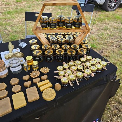 All setup here at Farmfest 2024 in Mirfield got my two little helpers today too Neve and Kat Let's hope the weather holds up OK #dunnybees #bees#beekeeping #farmfest#honey#dunnyshoney#beeexperience #summer#honeybees#savethebees#yorkshirehoney#localhoney Honey Farmers Market Display, Honey Stand, Selling Honey, Farm Fest, Farmers Market Display, Honey Brand, Honey Packaging, Buzz Bee, Honey Sticks