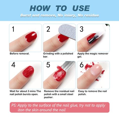 Remove Nail Polish, Gel Nail Polish Remover, Gel Nail Removal, Gel Remover, Soak Off Gel Nails, Magic Nails, Gel Set, Nail Remover, Polish Remover