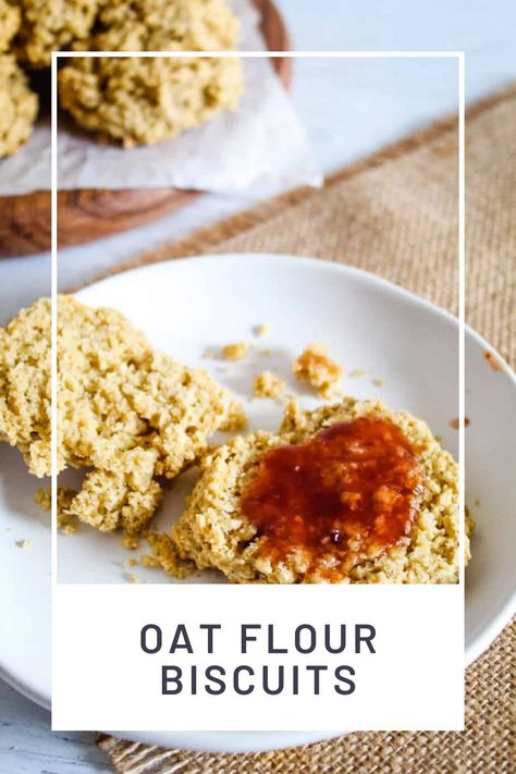 Super easy and delicious oat flour biscuits are the tasty alternative to traditional biscuits - and this version is dairy free too! Gluten Free Oat Biscuits, Oat Flour Biscuits Gluten Free, Oat Flour Biscuits Recipe, Oat Flour Biscuits, Oat Biscuits Recipe, Oat Biscuit Recipe, Healthy Gluten Free Bread, Keto Karma, Gf Sides