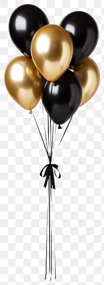 Balloon Png Aesthetic, Gold Balloons Png, Black Ballons, Aesthetic Pngs, Happy New Year Signs, Black And Gold Balloons, Black Balloon, Png Elements, Png Aesthetic