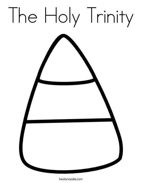 The Holy Trinity Coloring Page - Twisty Noodle Corn Coloring Page, Candy Corn Crafts, Candy Coloring Pages, Activities Elementary, Family Coloring Pages, Pin Crafts, Red Ribbon Week, Halloween Preschool, Fall Preschool