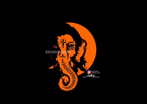 Lord Ganesha bike sticker. For more custom designs DM me in insta @__.roky.__ Bike Stickers Graphics, Radium Sticker, Hanuman Tattoo, Photos Of Ganesha, Bike Silhouette, Bike Sticker, Scrapbook Overlay, Ganesha Drawing, Hindi Calligraphy