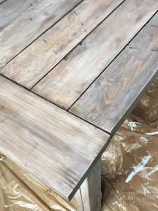 Outdoor Wood Table, Pottery Barn Table, Diy Farm Table, Farmhouse Table Legs, Table Redo, Brown Dining Table, Staining Furniture, Diy Outdoor Table, Stained Table