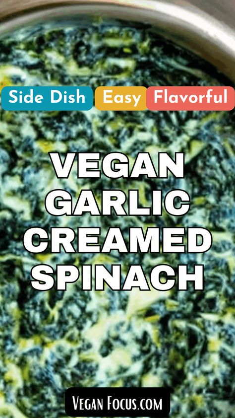 This vegan creamed spinach recipe is creamy, garlicky, and full of flavor. It’s a delightful side dish that pairs well with a variety of main courses. Serve hot as a side dish or over cooked pasta, rice, or quinoa for a complete meal. Vegan Creamed Spinach, Vegan Meatballs Recipe, Creamed Spinach Recipe, Mushroom Casserole, Vegan Casserole, Grilled Portobello, Creamy Pasta Dishes, Spinach Recipe, Vegan Lasagna