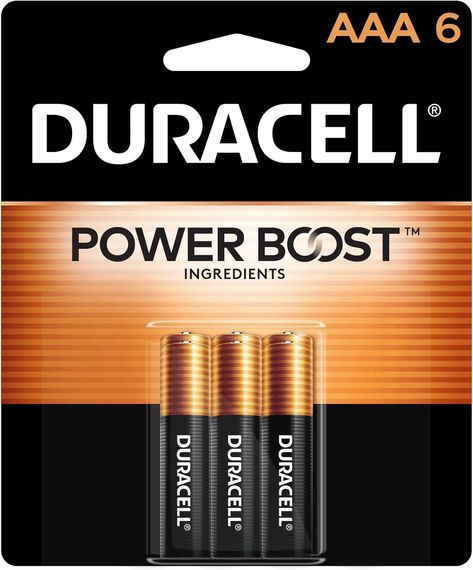 Number of Batteries	6 AAA batteries required. (included)
Brand	DURACELL
Battery Cell Composition	Alkaline
Compatible Phone Models	Any equipment that needs alkaline AA batteries
Recommended Uses For Product	Camera,Remotes,Tv Duracell Battery, Stud Finders, Game Remotes, Laser Levels, Aaa Batteries, Cd Player, Aa Batteries, Pack Of Cards, Battery Pack