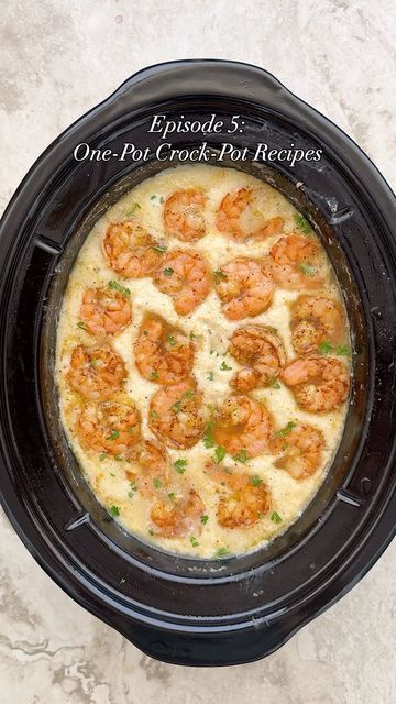 Slow Cooker Shrimp And Grits, Crock Pot Shrimp And Grits, Crockpot Shrimp And Grits, Creamy Cheesy Grits, Crock Pot Shrimp, Seasoned Shrimp, Creamy Grits, Cheesy Grits, Grits Recipe