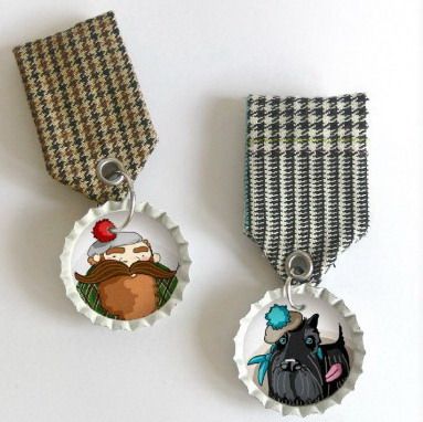 @: ..... Badge Ideas, Fabric Brooch, Bottle Cap Crafts, Textile Jewelry, Bijoux Diy, Fabric Jewelry, Art Journals, Craft Inspiration, Jewelry Projects