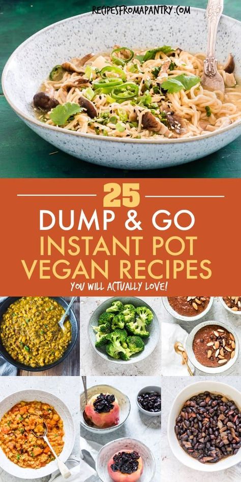 Vegan Dump And Bake, Instant Pot Dump Recipes, Instant Pot Vegan Recipes, Instapot Recipes Chicken, Instant Pot Dump, Instant Pot Vegan, Dump Recipes, Instant Pot Recipes Vegetarian, Vegan Instant Pot Recipes