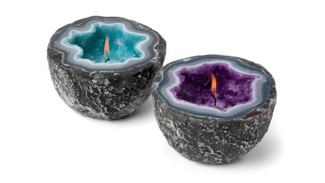 The Best Scented Candles to Spruce Up Your Space | theSkimm Geode Candle, Terrarium Candle, Amethyst Candle, Cactus Candles, How To Make Resin, Amber Candle, Uncommon Goods, Crystal Geode, Unique Candles