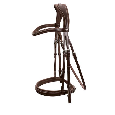 Schockemohle Montreal Select Anatomical Bridle, Espresso/Cream/Silver English Saddles, Espresso And Cream, Equestrian Shop, English Bridle, Horse Bridle, English Saddle, Brown Horse, Bridles, Royal Oak