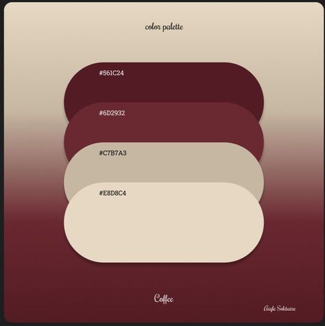 colour inspiration: warm color palette Colour Palette Coffee, Red Colour Palette Shades, Coffee Pallete Color, Red Shades Colour Palettes, Canva Palettes Color, Canva Colour Palettes, Coffee Colour Palette, Canvas Color Codes, Web Design Color Palette