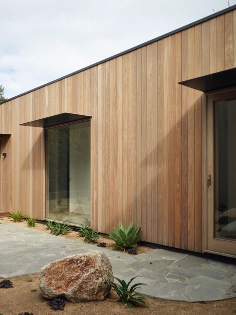 Courtyard Residence by Wolveridge Architects - Project Feature - The Local Project - The Local Project Sorrento Australia, Courtyard Residence, Wolveridge Architects, Beachside House, Solar Shading, Contemporary Beach House, Wood Facade, Timber Windows, Natural Stone Flooring