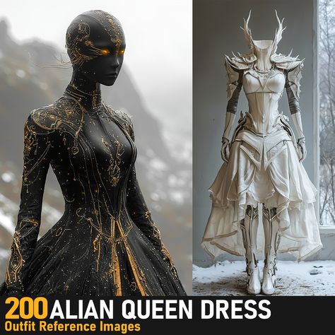 Alien Queen Dress|4K Reference Images,  on ArtStation at https://www.artstation.com/artwork/dyO1wx Sci Fi Gown, Alien Dress, Work Profile, Game Animation, Alien Queen, Animation Illustration, Queen Dress, Time To Go, Reference Images