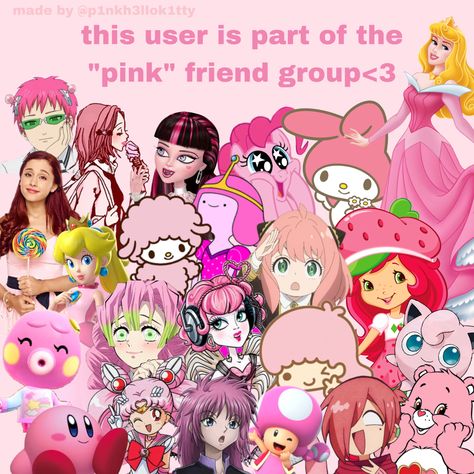 Kirby Cute, Pink Characters, Colored Characters, My Sweet Piano, Childhood Memories 2000, Sanrio My Melody, Ochako Uraraka, Friend Group, Pink Girly Things