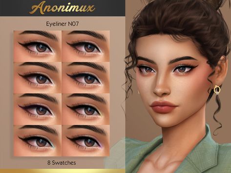 The Sims Resource - Eyeliner N07 Sims Cc Makeup, Sims 4 Makeup Cc, The Sims 4 Pack, Sims 4 Makeup, Cc Packs, Sims 4 Cc Eyes, Sims 4 Tsr, Cc Folder, The Sims 4 Skin