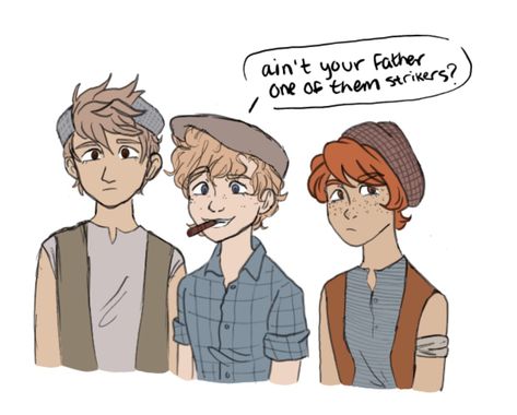 Newsies Fanart. Finch, Race, and Albert. Albert Dasilva Newsies, Spot Conlon Fanart, Newsies Albert, Albert Newsies, Sprace Newsies Fanart, Albert Dasilva, Race Newsies, Newsies Art, Newsies Fanart