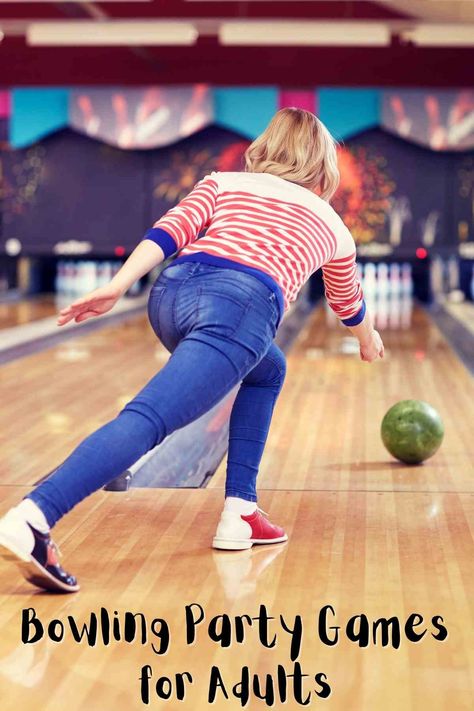 13 Bowling Party Games for Adults - Fun Party Pop Bowling Party Games, Bowling Alley Party, Bowling Pictures, Bowling Tournament, Party Games For Adults, Fun Bowling, Birthday Outfit Ideas, Bowling Outfit, Bowling League