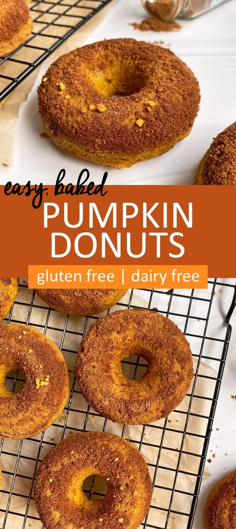 These easy pumpkin donuts have the most irresistible taste and moist, cakey texture. They're made with tigernut flour (gluten free and nut free), sweetened with coconut sugar and paleo friendly. The best baked pumpkin donut recipe! #pumpkindonuts #bakeddonuts #tigernutflour Pumpkin Donuts Baked, Tigernut Flour Recipes, Easy Donut Recipe Baked, Donuts Gluten Free, Pumpkin Donuts Recipe, Pumpkin Donut, Tigernut Flour, Baked Donut, Cake Donut