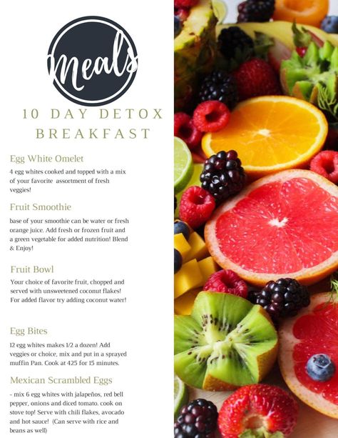 10 Day Detox Diet, Thrive Diet, 10 Day Detox, Thrive Recipes, Detox Meal Plan, Detox Breakfast, Ideal Protein Recipes, Longevity Diet, Teething Remedies