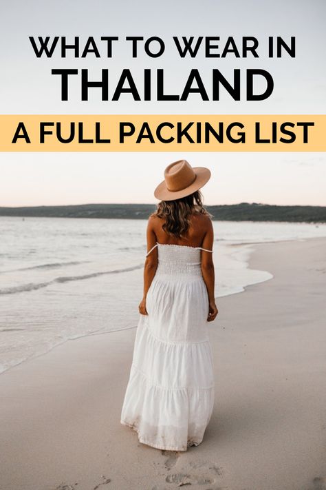 Travelling Thailand Outfits, Clothes For Thailand, Clothes To Wear In Bali, How To Dress In Thailand, Clothes For Thailand For Women, Thai Vacation Outfits, Backpacking Asia Packing Lists, Clothes To Wear In Thailand, What To Wear In Phuket