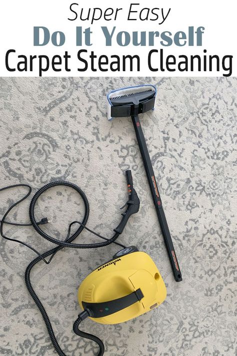 Cleaning carpets DIY style is super easy with this carpet steamer! Steam Cleaner Solution, Carpet Steam Cleaner, Carpet Steamer, Cleaning Carpets, Cleaning Area Rugs, Steam Clean Carpet, Diy Carpet Cleaner, Neutral Area Rugs, Steam Cleaner