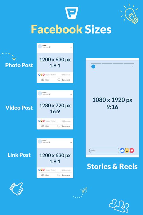 In case you want to spice up your Facebook page with some other type of content besides the usual square posts, here's a guide with the precise image & video sizes to perfectly fit the frame for a link post, reel, or story. Save this pin so you can have it handy whenever you need it! ✅ Scripting Ideas, Type Of Content, Social Media Sizes, Hand Embroidery Patterns Free, Canva Tips, Design Theory, Social Media Video, Facebook Post, Facebook Ads