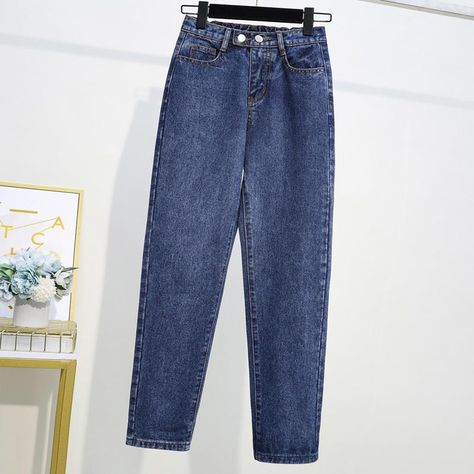 Women Blue Jeans, Jean Trousers, Harem Jeans, Ladies Denim, Cheap Jeans, Trousers For Women, Grunge Look, Stretchy Jeans, Jeans Casual