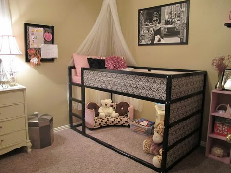 This is a cute bed idea! Cama Ikea Kura, Kura Bed Hack, Cama Ikea, Bed Makeover, Ikea Kura Bed, Kura Bed, Ikea Kura, Ikea Bed, Livingstone